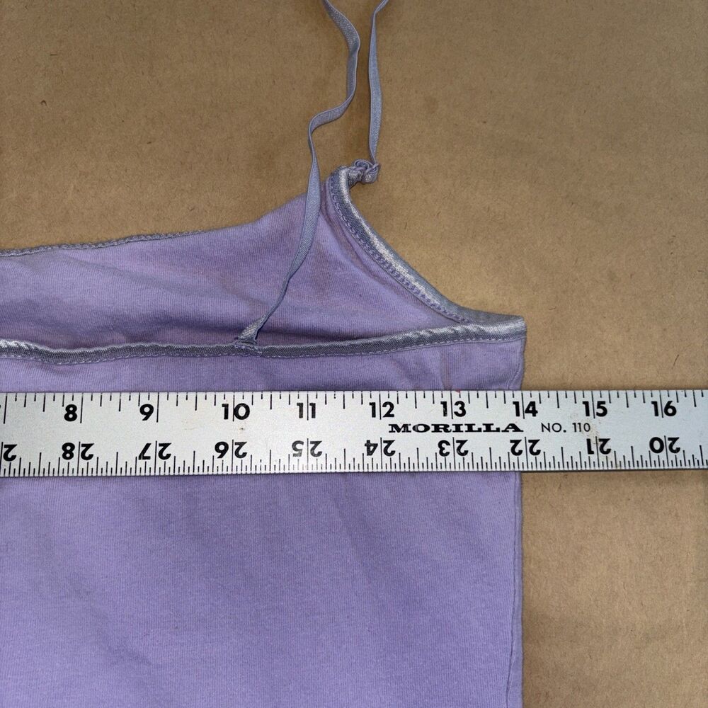 Women’s Ambiance Apparel Size Large Lavender Purple Camisole With Shelf Bra - Picture 5 of 7